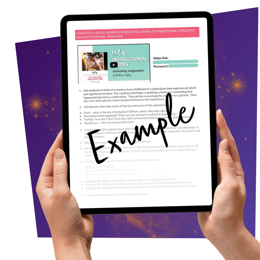 Digital instructional guides for theatre teachers: Activating imagination