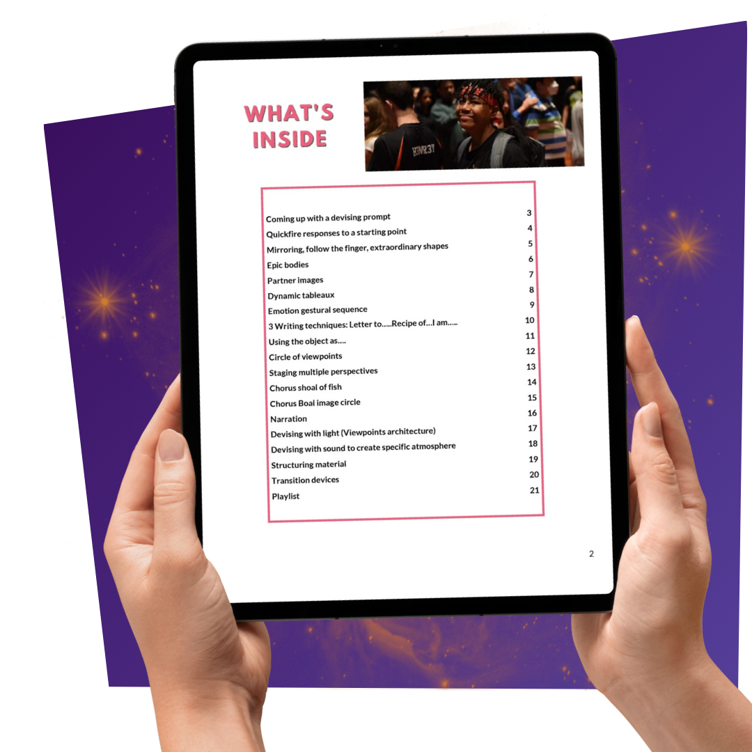Digital instructional guides for theatre teachers:  Devising activities