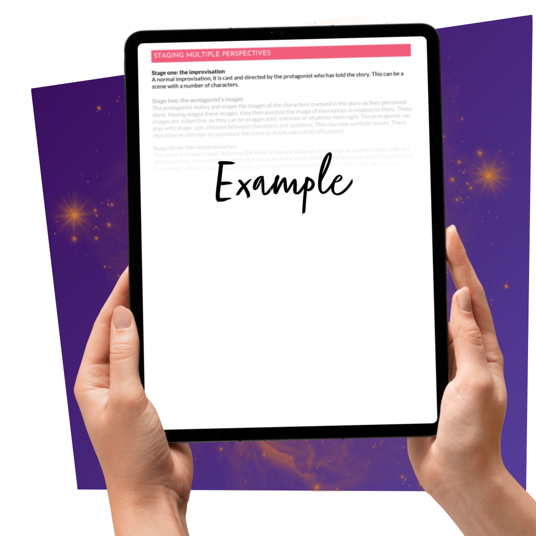 Digital instructional guides for theatre teachers:  Devising activities